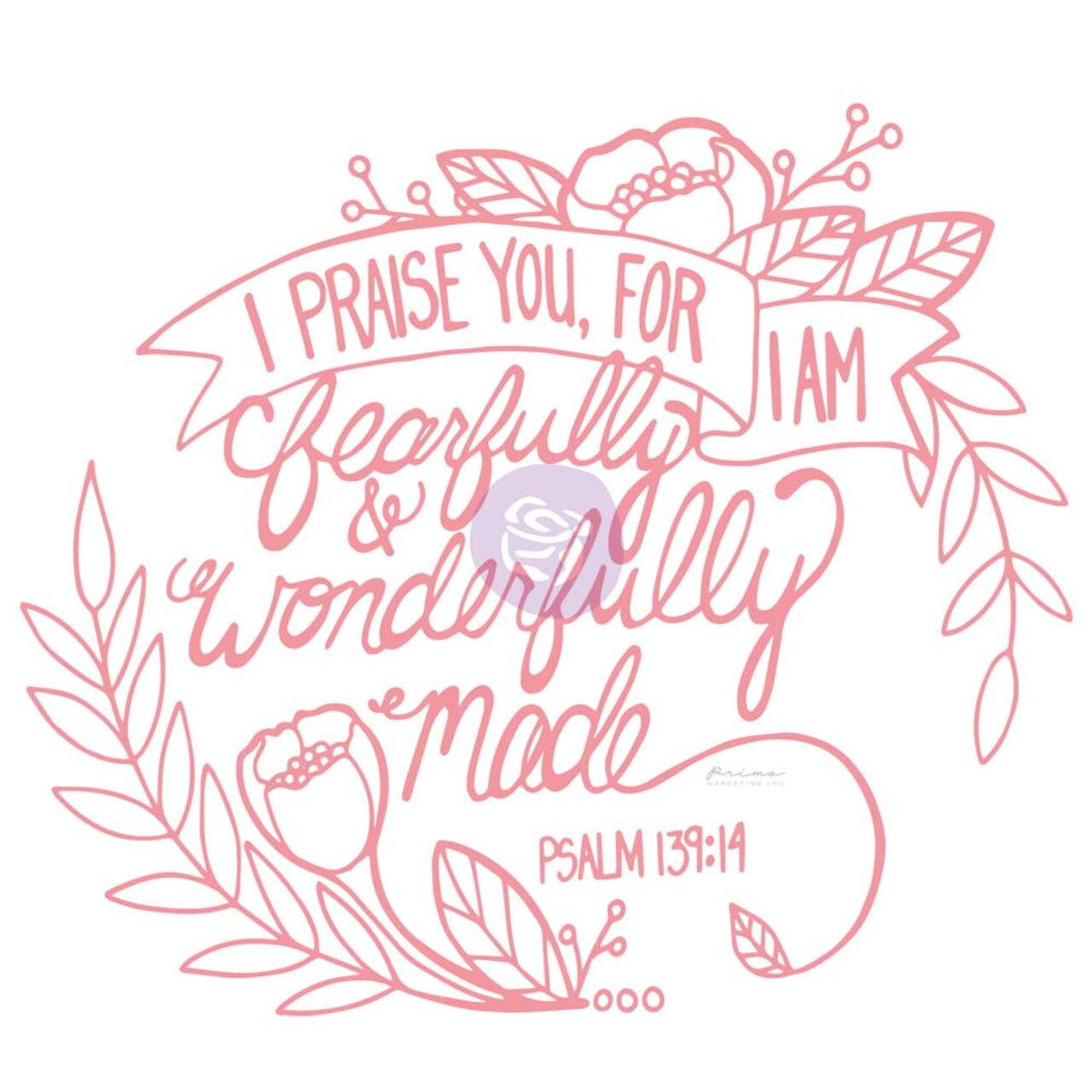 Prima Marketing Inc Creating In Faith: Rub-On 7" Rose Gold Perfect Love 655350980566